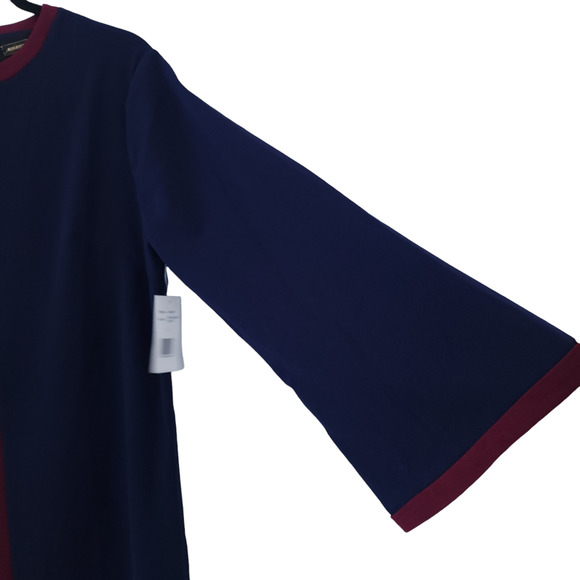 Alexia Admore Dress Large Navy Blue Bell Sleeves Retro Swing Mini Designer - Picture 3 of 8